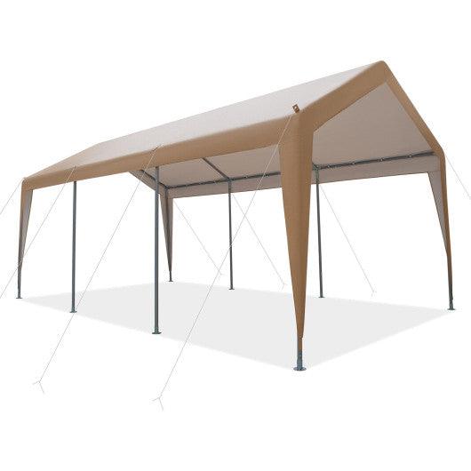 10 x 20 Feet Patio Heavy Duty All-Weather Carport-without Sidewall at Set Shop and Smile