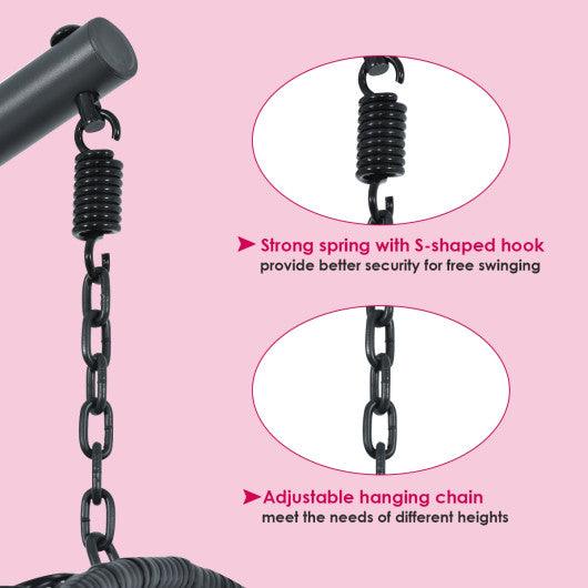 Hanging Cushioned Hammock Chair with Stand-Red at Set Shop and Smile