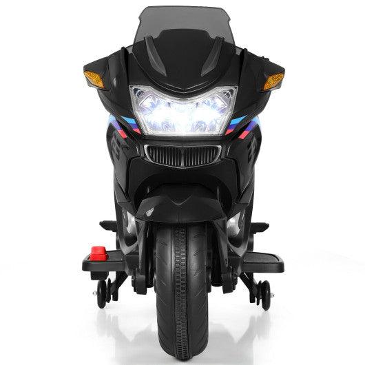 12V Kids Ride On Motorcycle Electric Motor Bike-Black at Set Shop and Smile