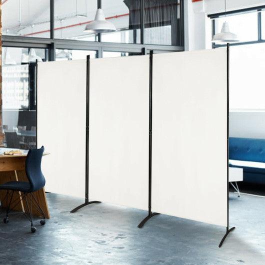 3-Panel Room Divider Folding Privacy Partition Screen for Office Room-White at Set Shop and Smile