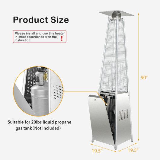42000 BTU Pyramid Patio Heater with Wheels at Set Shop and Smile