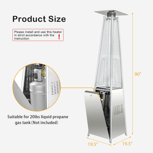 42000 BTU Pyramid Patio Heater with Wheels - Set Shop and Smile