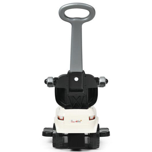 3 In 1 Ride on Push Car Toddler Stroller Sliding Car with Music-White at Set Shop and Smile