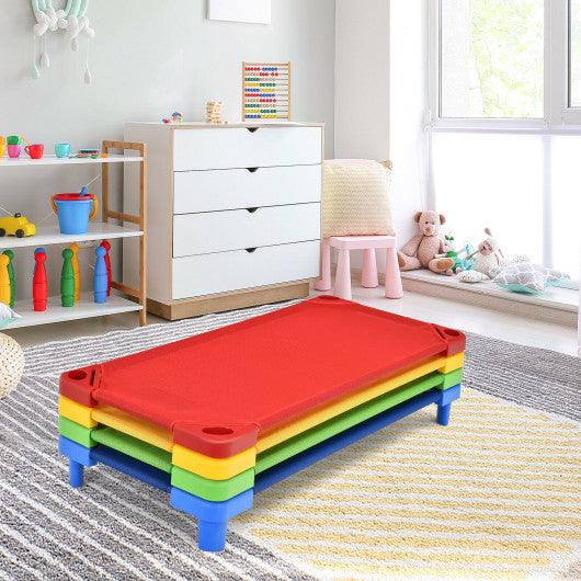 Pack of 4 Colorful Kids Stackable Naptime Cot at Set Shop and Smile