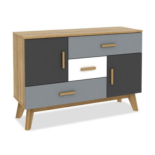 Free-standing Storage Floor Cabinet with 2 Doors and 3 Drawers at Set Shop and Smile
