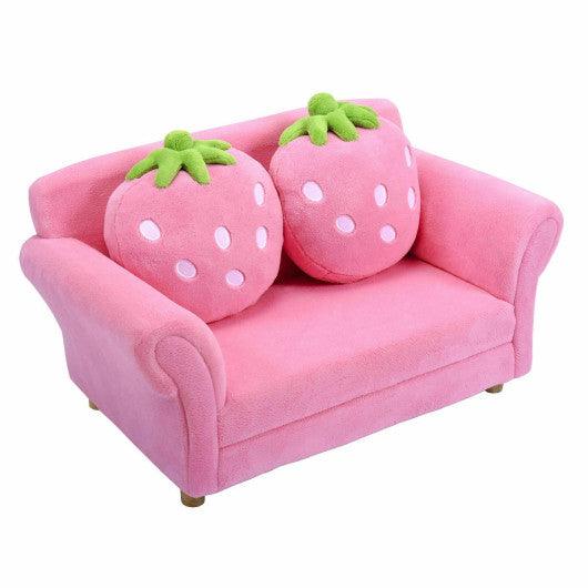 BL/PI Kids Strawberry Armrest Chair Sofa-Pink at Set Shop and Smile