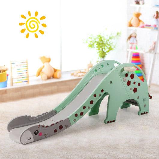 3-in-1 Kids Climber Slide Play Set with Basketball Hoop-Green at Set Shop and Smile