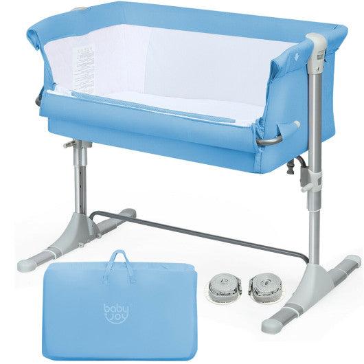 Travel Portable Baby Bed Side Sleeper Bassinet Crib with Carrying Bag-Blue at Set Shop and Smile