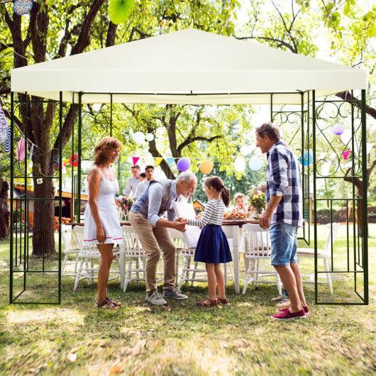 10 x 10 Feet Patio Gazebo Canopy Tent Garden Shelter at Set Shop and Smile