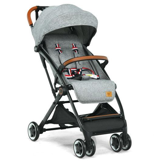 Lightweight Aluminium Frame Baby Stroller with Net-Gray at Set Shop and Smile