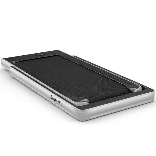 2-in-1 Electric Motorized Health and Fitness Folding Treadmill with Dual Display-Silver at Set Shop and Smile