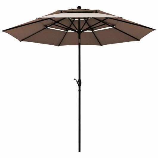 9' Half Round Patio Umbrella Sunshade without Weight Base at Set Shop and Smile