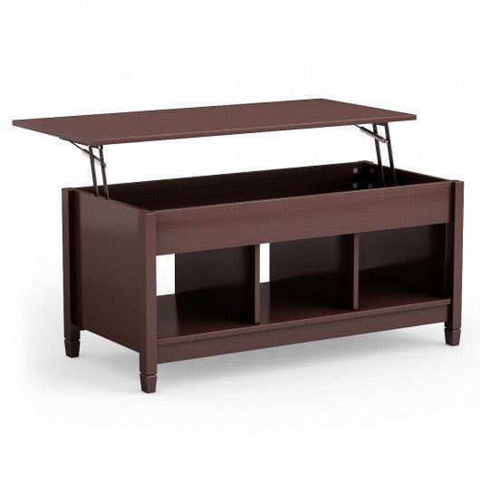 Lift Top Coffee Table with Hidden Storage Compartment-Coffee at Set Shop and Smile