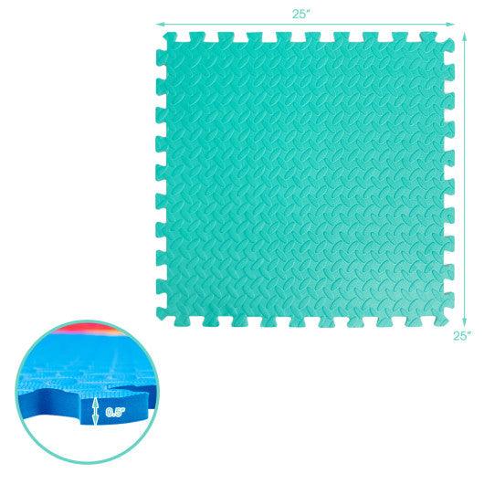 12 Pieces Puzzle Interlocking Flooring Mat with Anti-slip and Waterproof Surface at Set Shop and Smile