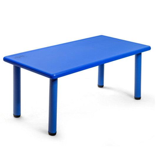 Kids Plastic Rectangular Learn and Play Table-Blue at Set Shop and Smile