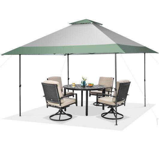 13 x 13 Feet Pop-Up Patio Canopy Tent with Shelter and Wheeled Bag-Gray at Set Shop and Smile