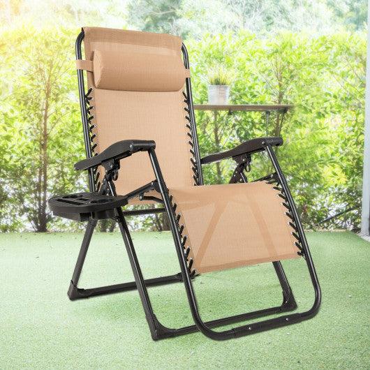 Oversize Lounge Chair with Cup Holder of Heavy Duty for outdoor-Beige at Set Shop and Smile