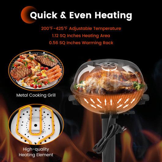 1600W Electric BBQ Grill with Removable Non-Stick Warming Rack at Set Shop and Smile