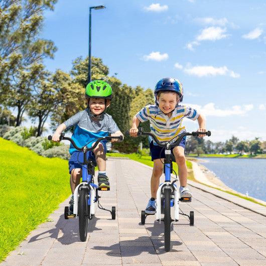 16 Inch Kid's Bike with Removable Training Wheels-Navy at Set Shop and Smile