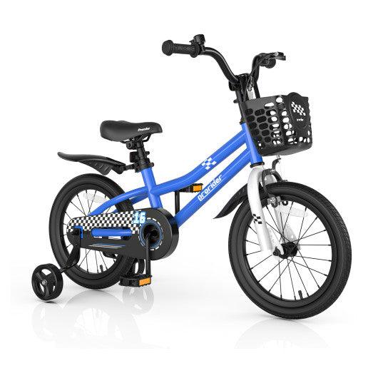 16 Inch Kid's Bike with Removable Training Wheels-Navy at Set Shop and Smile