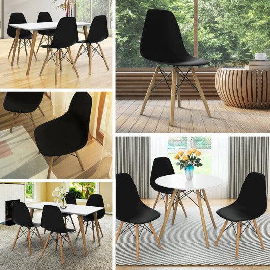 Set of 2 Mid-Century Modern DSW Dining Side Chair-Black at Set Shop and Smile
