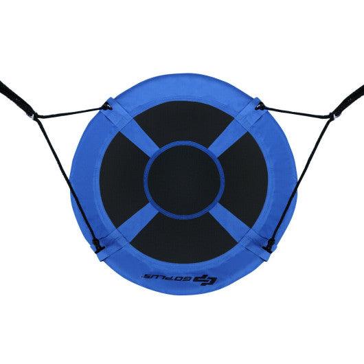40 Inch Flying Saucer Tree Swing Indoor Outdoor Play Set-Blue at Set Shop and Smile
