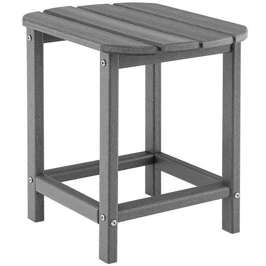 18 Inch Weather Resistant Side Table for Garden Yard Patio-Gray at Set Shop and Smile