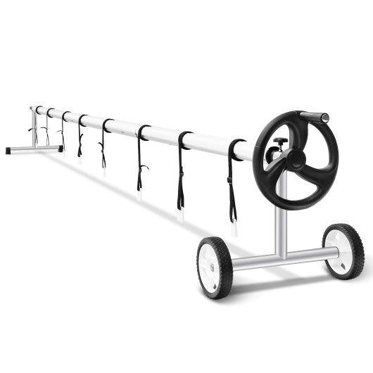 18 Ft Pool Cover Reel Set Aluminum In-ground Swimming Solar Cover Reel at Set Shop and Smile