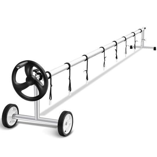 18 Ft Pool Cover Reel Set Aluminum In-ground Swimming Solar Cover Reel at Set Shop and Smile