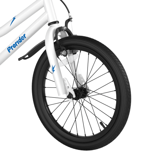 18 Feet Kid's Bike with Removable Training Wheels-White at Set Shop and Smile