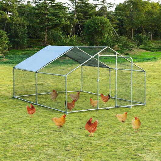 Large Walk in Shade Cage Chicken Coop with Roof Cover-13' at Set Shop and Smile