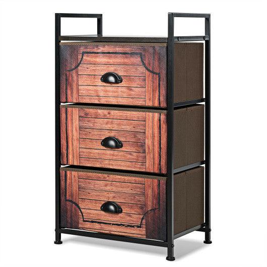 Industrial 3-Layers Fabric Dresser with Fabric Drawers and Steel Frame at Set Shop and Smile