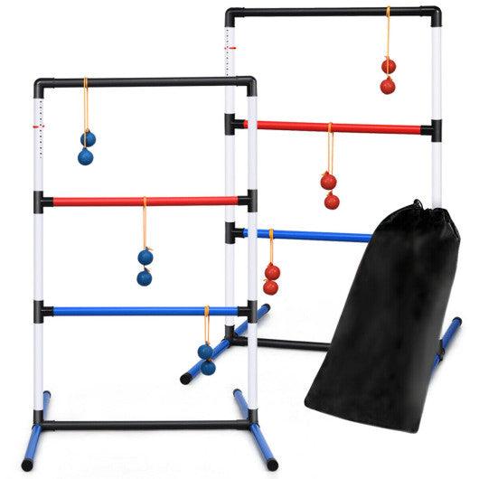 Ladder Ball Toss Game Bolas Score Tracker Carrying Bag at Set Shop and Smile