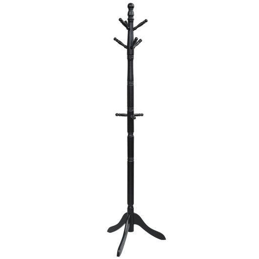 Entryway Height Adjustable Coat Stand with 9 Hooks-Black at Set Shop and Smile