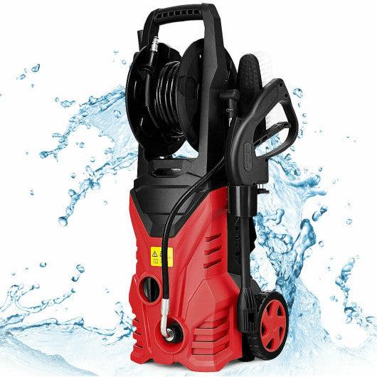 1800W 2030PSI Electric Pressure Washer Cleaner with Hose Reel-Red at Set Shop and Smile