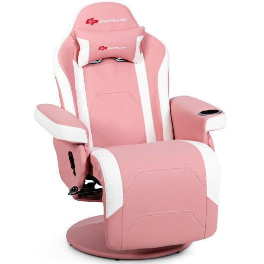 Ergonomic High Back Massage Gaming Chair with Pillow-Pink at Set Shop and Smile