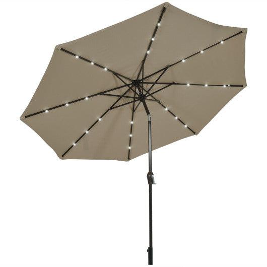 9' Half Round Patio Umbrella Sunshade without Weight Base at Set Shop and Smile