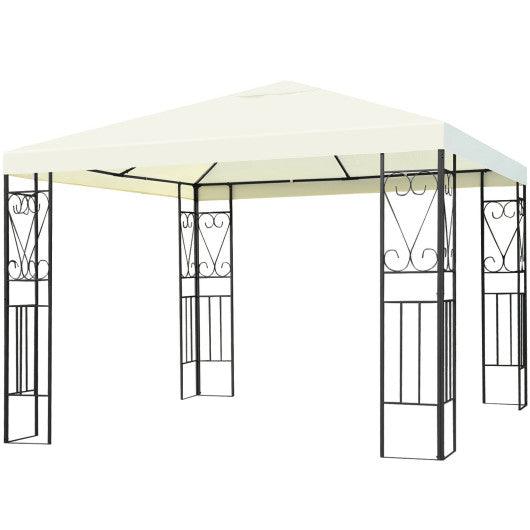 10 x 10 Feet Patio Gazebo Canopy Tent Garden Shelter at Set Shop and Smile