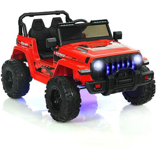 12V Kids Ride-on Jeep Car with 2.4 G Remote Control-Red at Set Shop and Smile