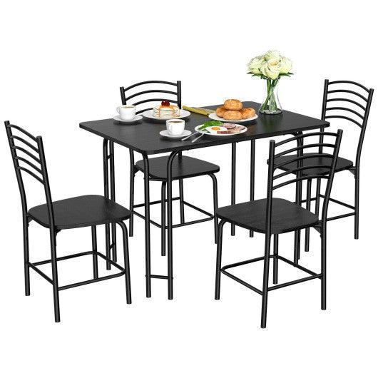 5 Pieces Wood Rectangular Dining Table Set at Set Shop and Smile