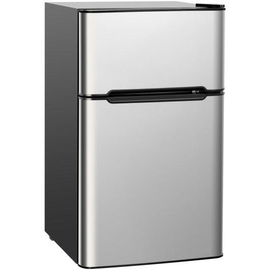 3.2 cu ft. Compact Stainless Steel Refrigerator-Gray at Set Shop and Smile