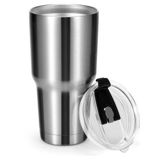 30oz Stainless Steel Tumbler Cup Double Wall Vacuum Insulated Mug with Lid at Set Shop and Smile