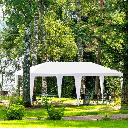 10 x 20 Feet 6 Sidewalls Canopy Tent with Carry Bag-White at Set Shop and Smile