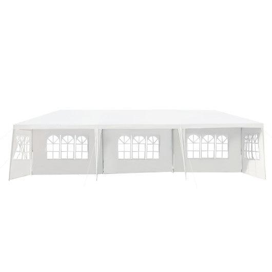 10 x 30 Feet Canopy Tent with 5 Removable Sidewalls for Party Wedding at Set Shop and Smile