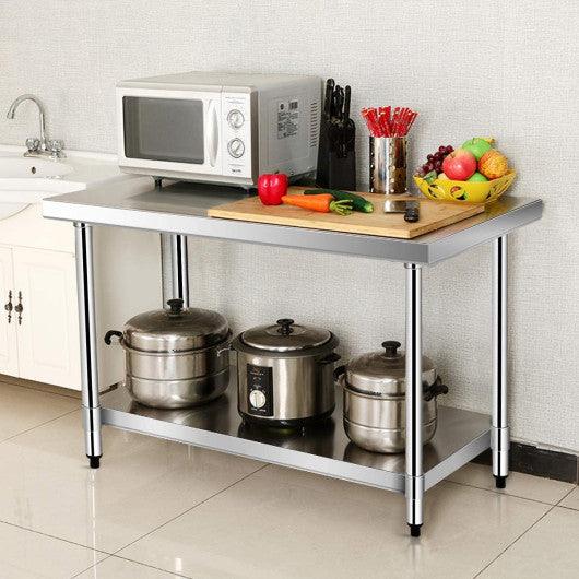 24 x 36 Inch Stainless Steel Commercial Kitchen Food Prep Table at Set Shop and Smile