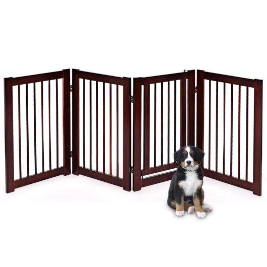 30 Inch Configurable Folding 4 Panel Wood Fence at Set Shop and Smile