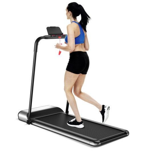 Ultra-thin Electric Folding Motorized Treadmill with LCD Monitor Low Noise at Set Shop and Smile
