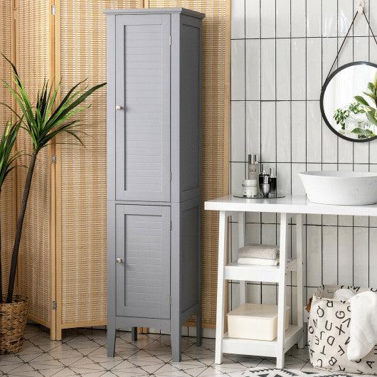 Freestanding Bathroom Storage Cabinet for Kitchen and Living Room-Gray at Set Shop and Smile