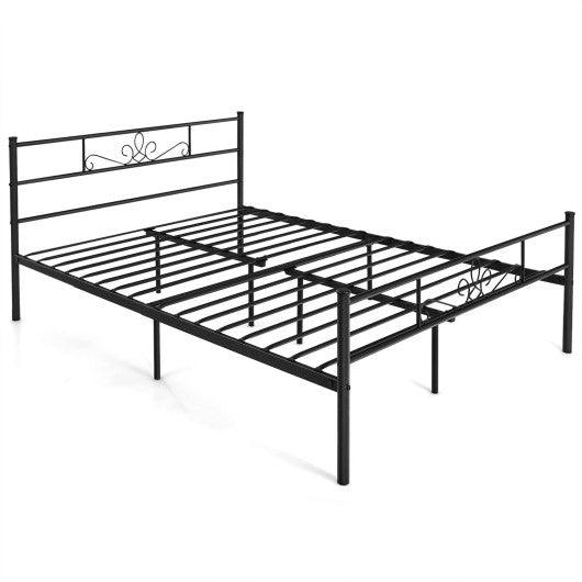 Twin/Full/Queen Size Metal Bed Frame with Headboard and Footboard-Queen Size at Set Shop and Smile