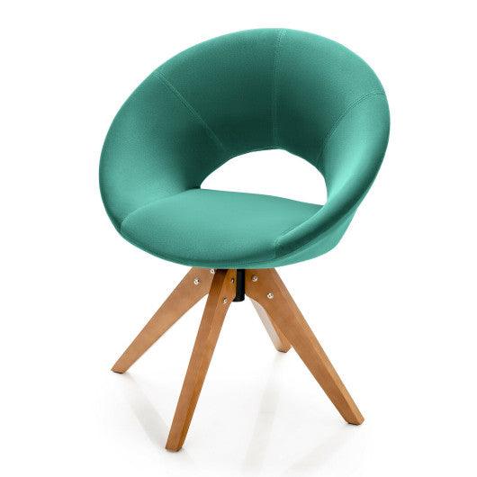 Swivel Accent Chair with Oversized Upholstered Seat for Home Office-Green at Set Shop and Smile